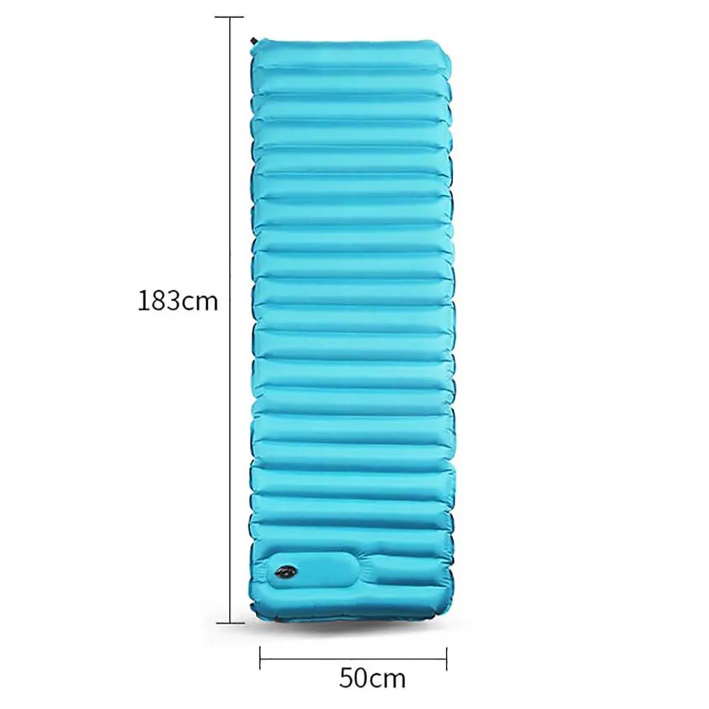 Blue Открытый кемпинг и самоходный Тур Расширенный и утолщенный одиночный ультра-светильник Автоматическая кемпинговая кровать Влагостойкий ПВХ коврик - Цвет: Blue