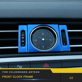 

For VW Volkswagen Arteon 2019 Car Styling Front Central Clock Air Outlet Cover Trim Frame Sticker Interior Accessories