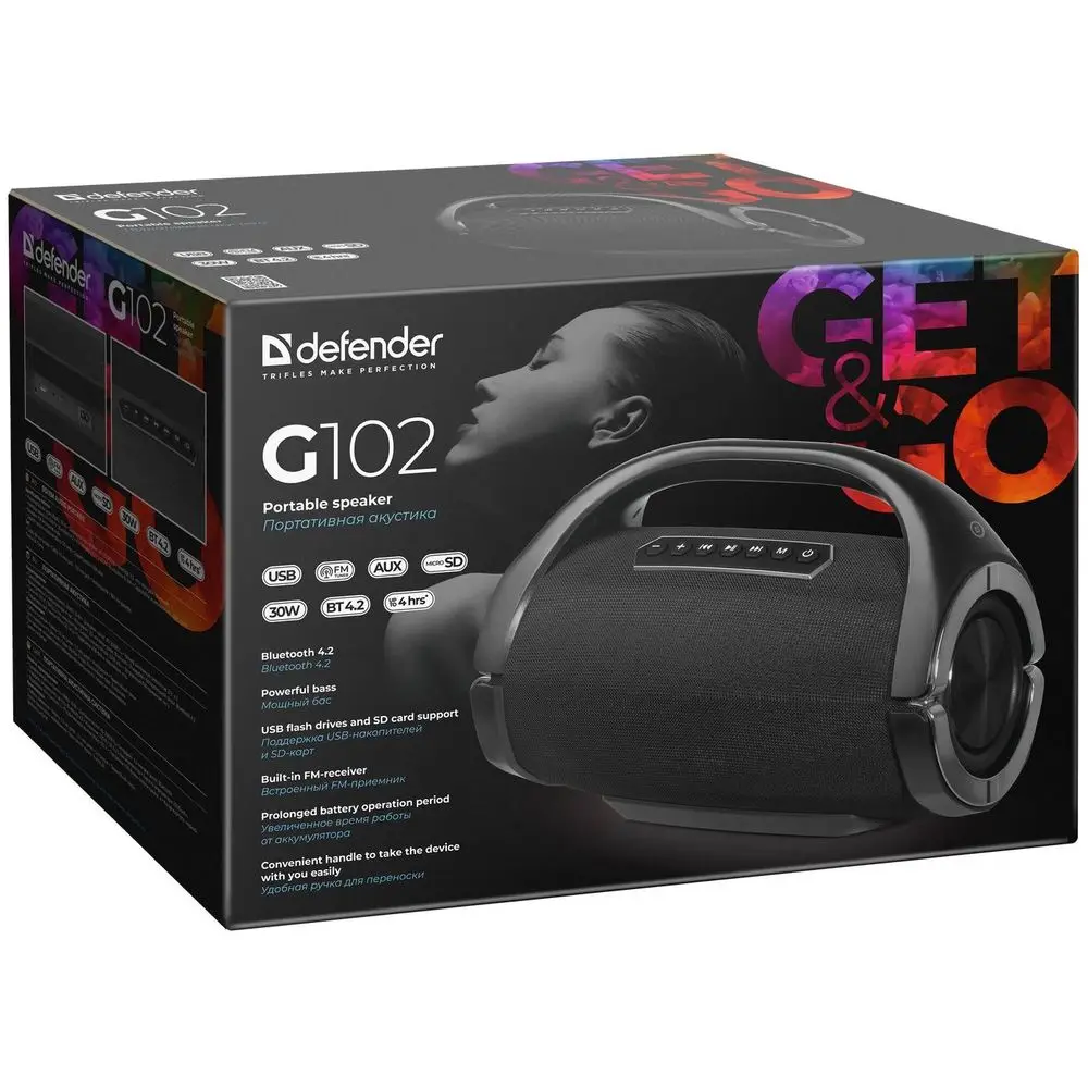 G102 Bluetooth,30Вт, FM/microSD/USB