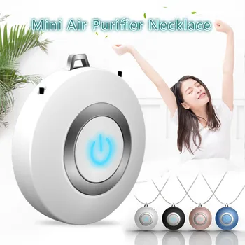 

Mini Air Purifier Necklace Home 6 Million Negative Ion Air Purifier LED Portable Natural Car Humidifier Air Purifier Fresheners