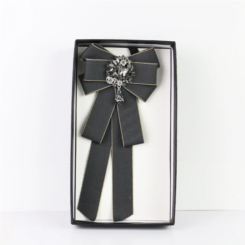 Ribbon Bow Ties Британский мужской женский ленточный галстук-бабочка, носовой цветок, карманный квадратный свадебный галстук для рубашки, пальто, сплав, стразы носовые платки с бантиком - Цвет: Ribbon Bow Ties