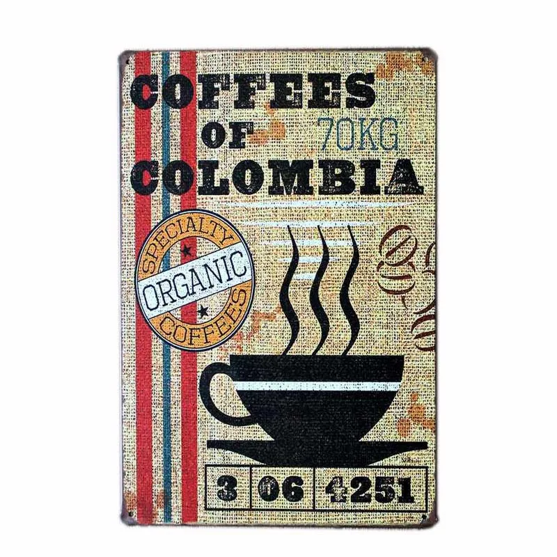 05152 Коробка с надписью Coffee знак винтажная табличка бар металлический плакат для кафе украшение паба ретро настенные тарелки декорации Декор для дома 20x30 см - Цвет: 05152