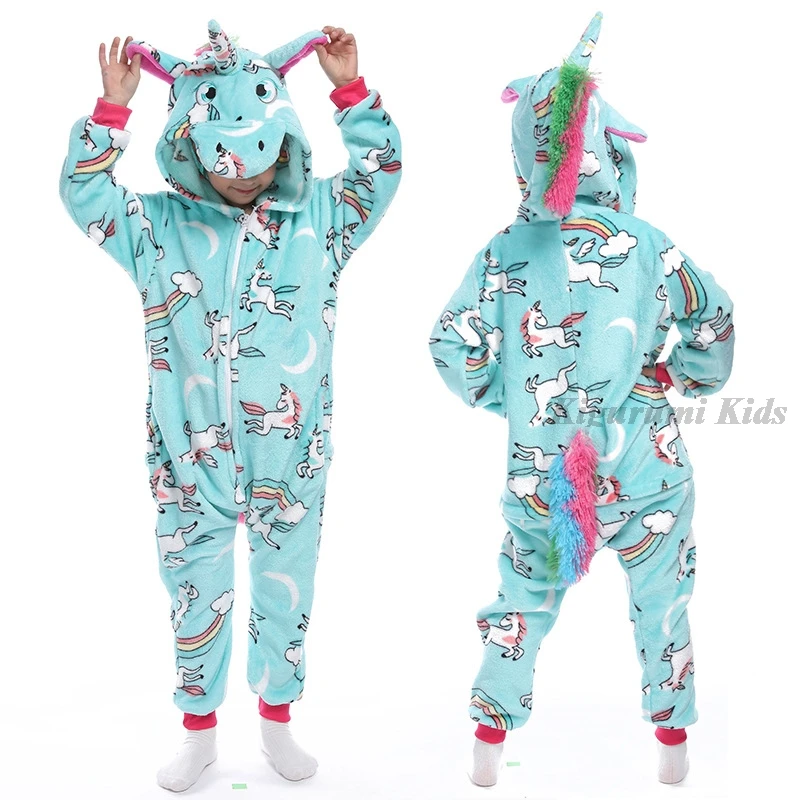 Kigurumi Spider One Piece Hood Pijama Anime Unicorn Onesie Pajamas Winter Jumpsuit Toddler Kids Girls Home Night Wear Boy Pijama nightgowns baby