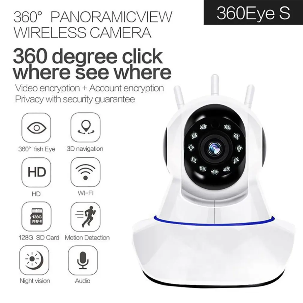

Wifi Wireless Monitor Surveillance Camera Intelligent Hd Home Monito Card Video 360 Degree Shaking Monitor Machine