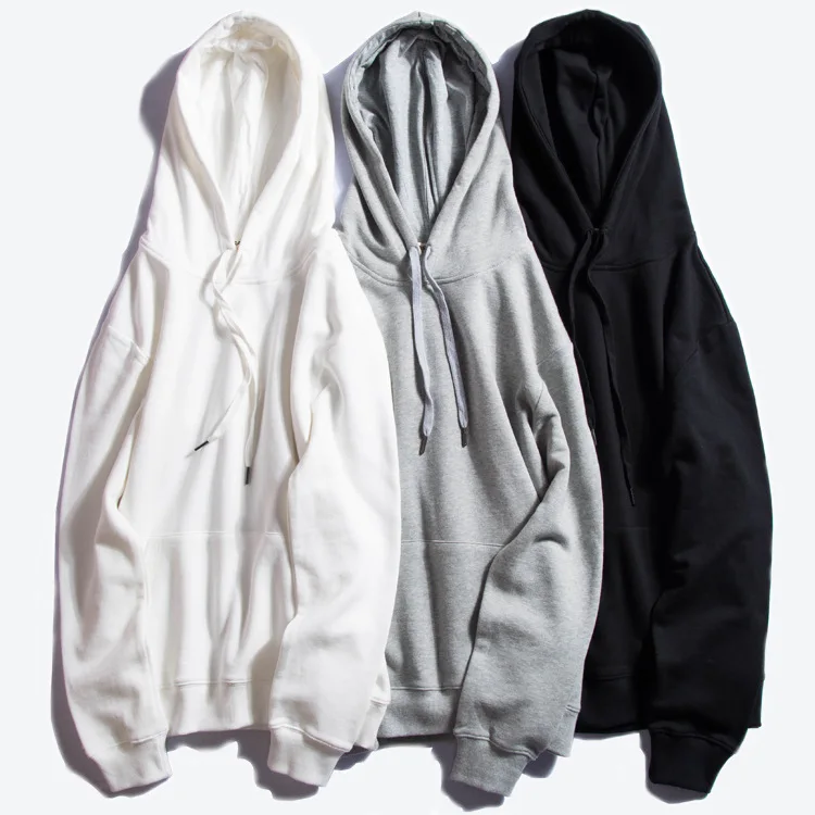 

2019 spring and autumn men's sweater hoodies sweatshirts cotton hooded sweater solid color blank men's sweaters hoodie