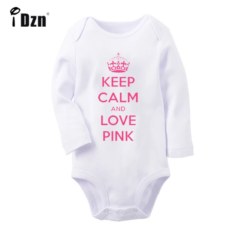 Zzz/дизайнерский Розовый боди для новорожденных с надписью «Keep Calm And Love Me sleep»; комбинезон для малышей; хлопковая одежда; подарок