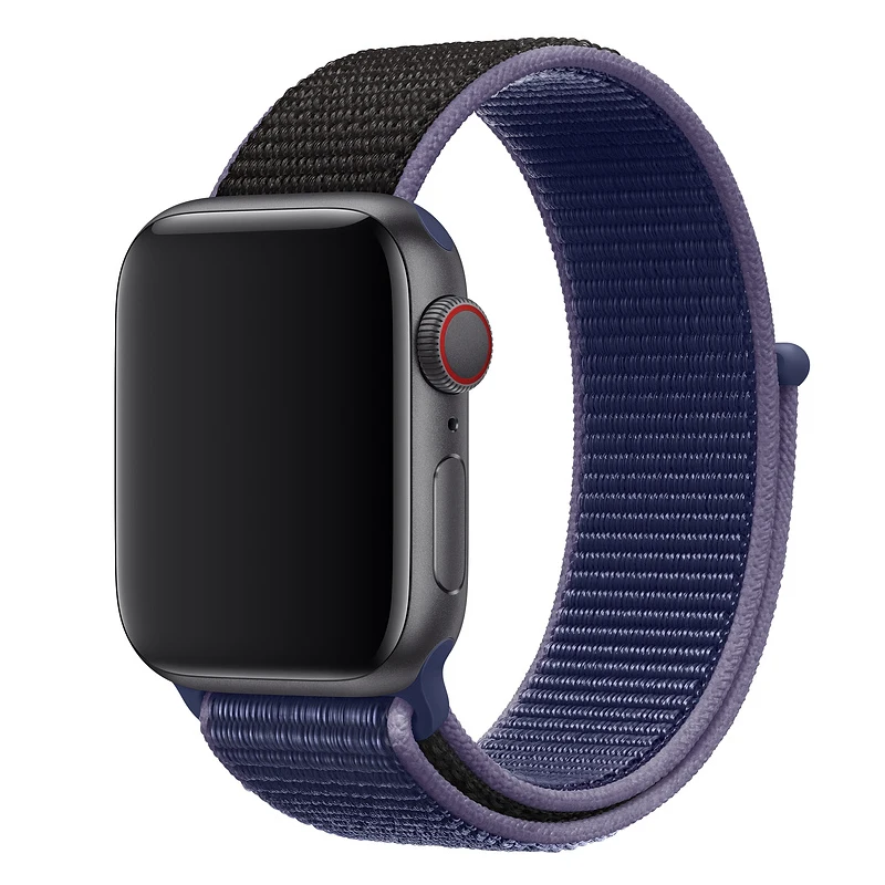 Midnight Blue Спортивная петля для Apple watch, ремешок 42 мм, 38 мм, 44 мм, 40 мм, тканый нейлоновый браслет correa iwatch серии 4, 3, 2, 1, браслет для часов Apple watch 5, 4 - Цвет ремешка: Midnight Blue