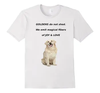 

Golden Retrievers Do Shed We Emit Joy Love T Shirt Classic Cotton Men Round Collar Short Sleeve Top Tee T Shirt Free Shipping