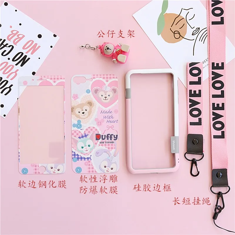 Для iPhone11promax 8 Plus противоударный бампер+ Duffy пленка для экрана из закаленного стекла для iPhone Xsmax xr 7 8 plus 6S 11 3D игрушка