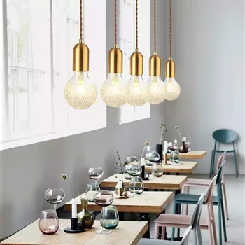 

LED Pendant Lights Vintage Loft Style Hanging Lamp Glass Light Nordic Modern Suspension Kitchen Restaurant Lighting Fixtures G9