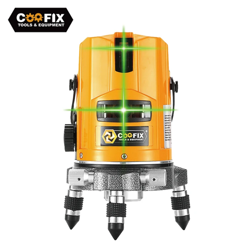 

COOFIX 5 Cross Lines Laser Level Indoor Outdoor 360 Rotatable Self-Leveling Horizontal Vertical Laser Level