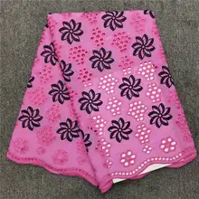 HL!(5 ярдов/комплект) Высокое качество хлопковое швейцарское кружево ткань Африканская кружевная вуаль плюс шифоновая блузка кружева для вечерние! J10702