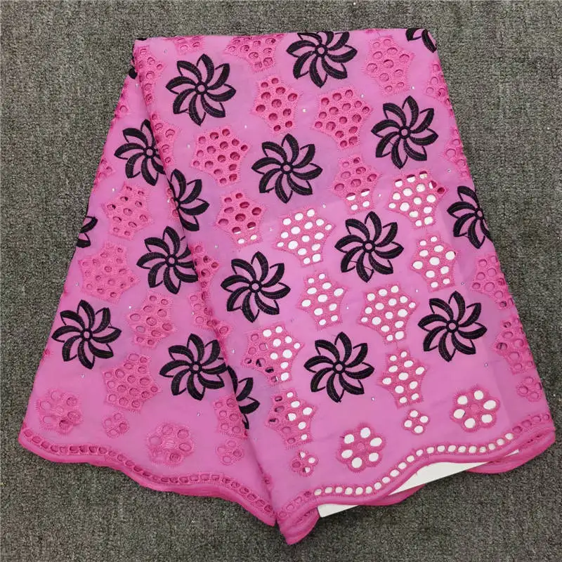 

HL!(5yards/set) high quality 100% cotton Swiss lace fabric African voile lace fabric plus chiffon blouse lace for party!J10702