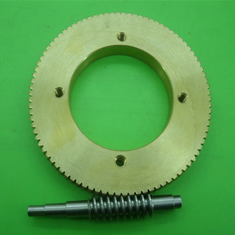 

Stainless Steel Worm Tin Bronze Worm Gear Wear 1:90 Reduction Ratio Large Reduction Ratio Gear