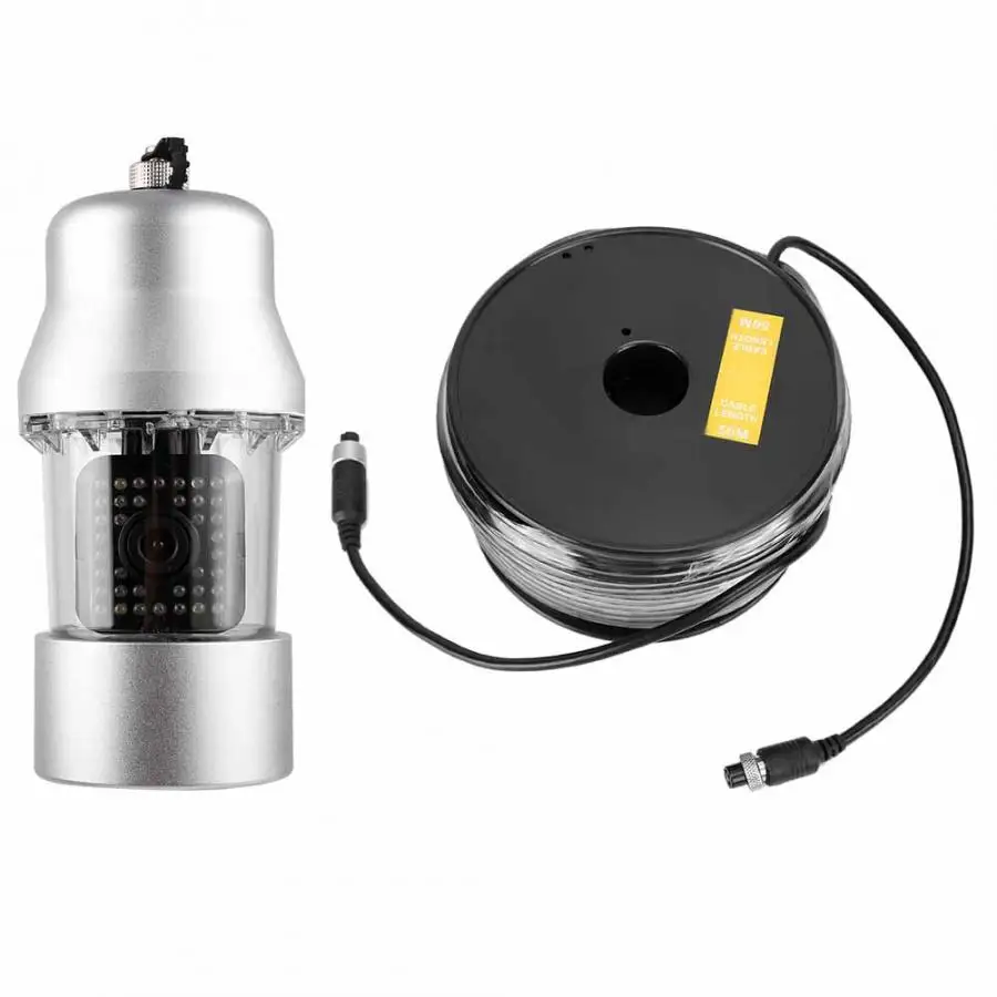 360 градусов вращающийся рыболокатор HD 10in 3MP IP68 Водонепроницаемый 38LED камера 164ft кабель 100-240 В