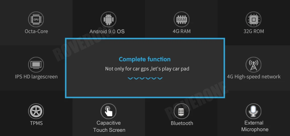 Excellent RoverOne Car Multimedia Player For Toyota Land Cruiser 2016 Android 9.0 Octa Core 9