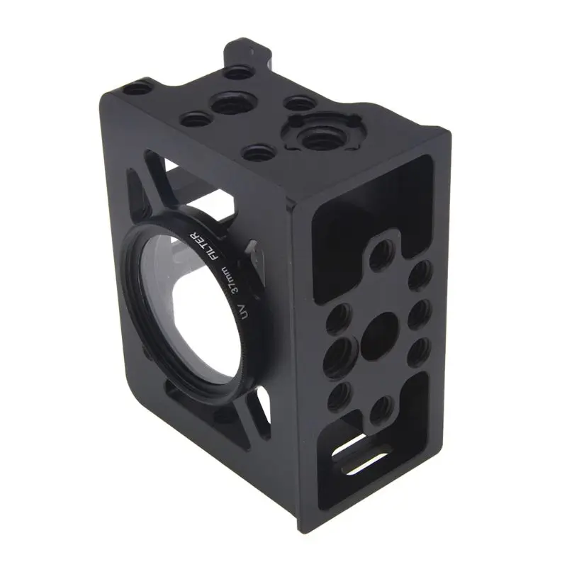 Черная клетка для камеры из алюминиевого сплава со встроенным штативом, БЫСТРОРАЗЪЕМНАЯ пластина для Arca Swiss, точки определения местоположения для sony RX0 2106 Acces