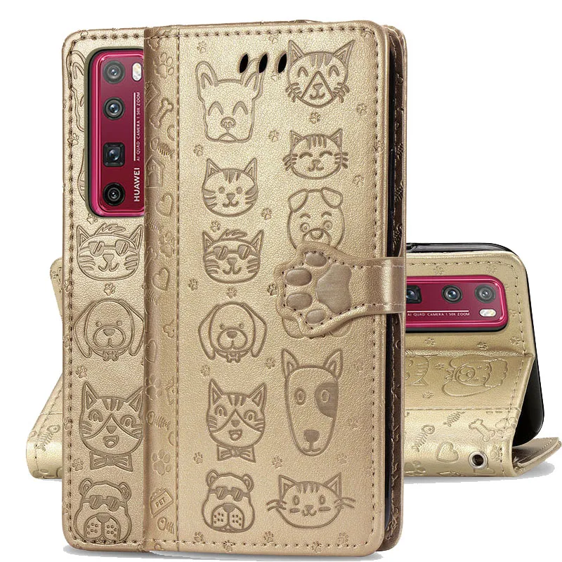 

HuaWei Nova 7 Pro Case lovely pattern Flip leather Phone protection Case For HuaWei Nova 7 Pro wallet Card slot Stand Case Cover