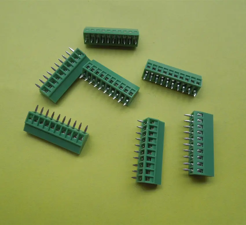 10 шт. 10 полюсов/10 Pin 2,54 мм/0," PCB Универсальный винтовой клеммный блок разъем