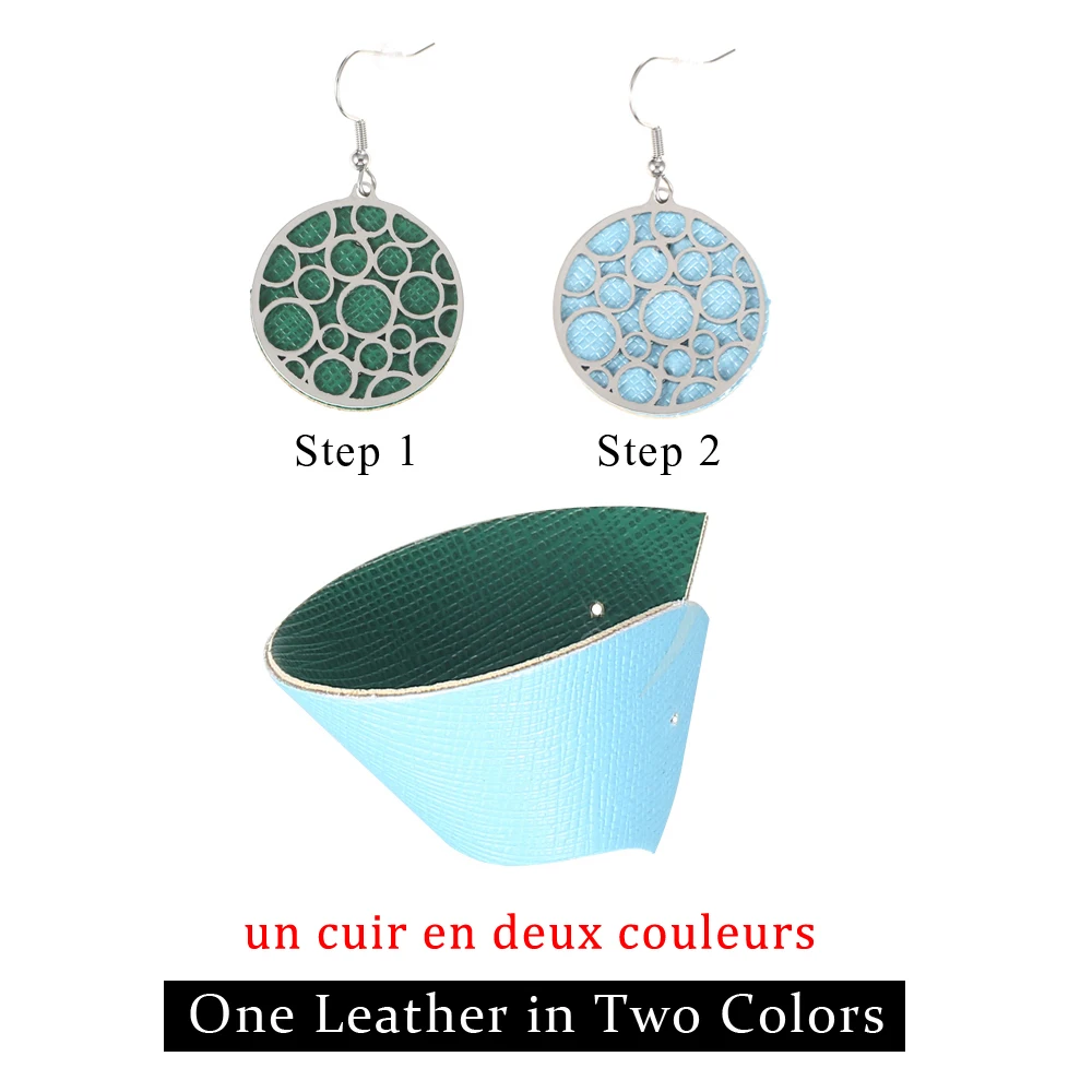 Cremo Stainless Steel Round Stud Earrings For Women Luxury Silver Color Small Earings Interchangeable Leather Fashion Jewelry