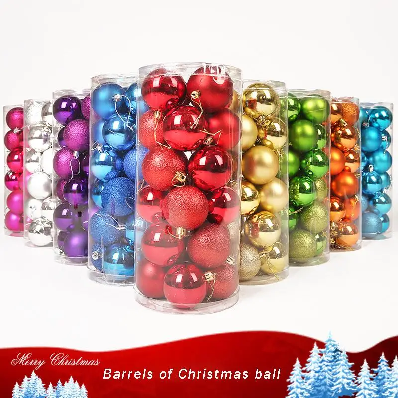 

24Pcs 4cm Christmas Balls Christmas Tree Ornaments Balls xmas decorations Hanging Tree Pendants New Year 2021 Gift Noel