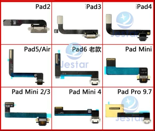 10 шт. USB-порт для зарядки гибкий кабель ipad 2/3/4/5/6 air 1/2 mini1 mini2 PRO 9 7 5 12 | Электронные
