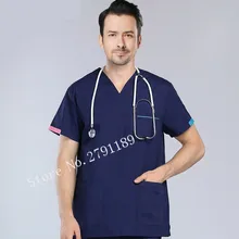 Медицинский Набор для работы, больничная форма, медицинская Униформа с короткими рукавами для женщин и мужчин