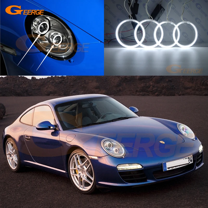Для Porsche 997 911 2010 2011 2012 BI XENON фары отличные ультра яркие CCFL ангельские глазки Halo