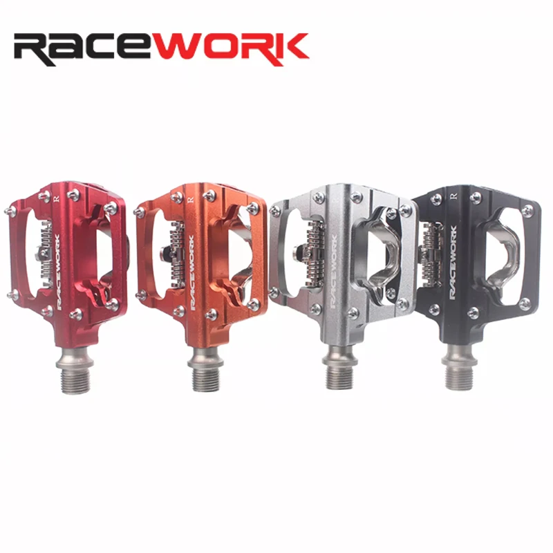 Велосипедные педали RACEWORK для горного велосипеда Автоматическая подножка опора