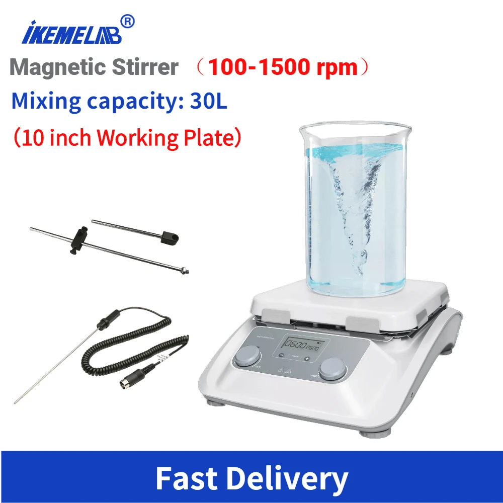 30L 열판 자석 교반기 행성 믹서 LCD 디지털 방식으로 550 °C 조정 가능한 속도 1500rpm 의학 과학 실험실 장비