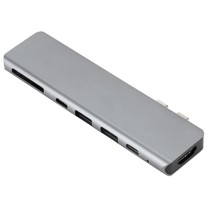 USB 3,1 type-C концентратор к HDMI адаптер 4K Thunderbolt 3 USB C концентратор с концентратором 3,0 TF считыватель SD карт слот PD для MacBook Pro/Air
