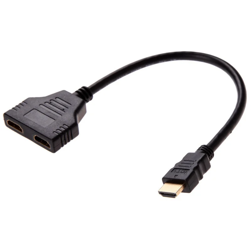 Кабель адаптер HDMI DVI разъем 2 мама штекер гнездо 1 вход выхода|Кабели HDMI| |