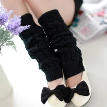 

2022NEW Women Autumn Warm Knit Solid Leg Warmers Knee High Crochet Socks Boot Cuffs Beenwarmers Winter Sexy Female Stocking #P3
