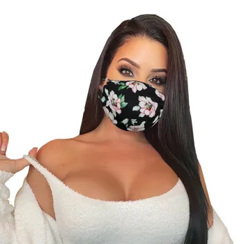 

Men And Women Adult Floral Print Washable Breathable Face Masks Quick-drying comfortable and soft Mouth Cover Mascherina