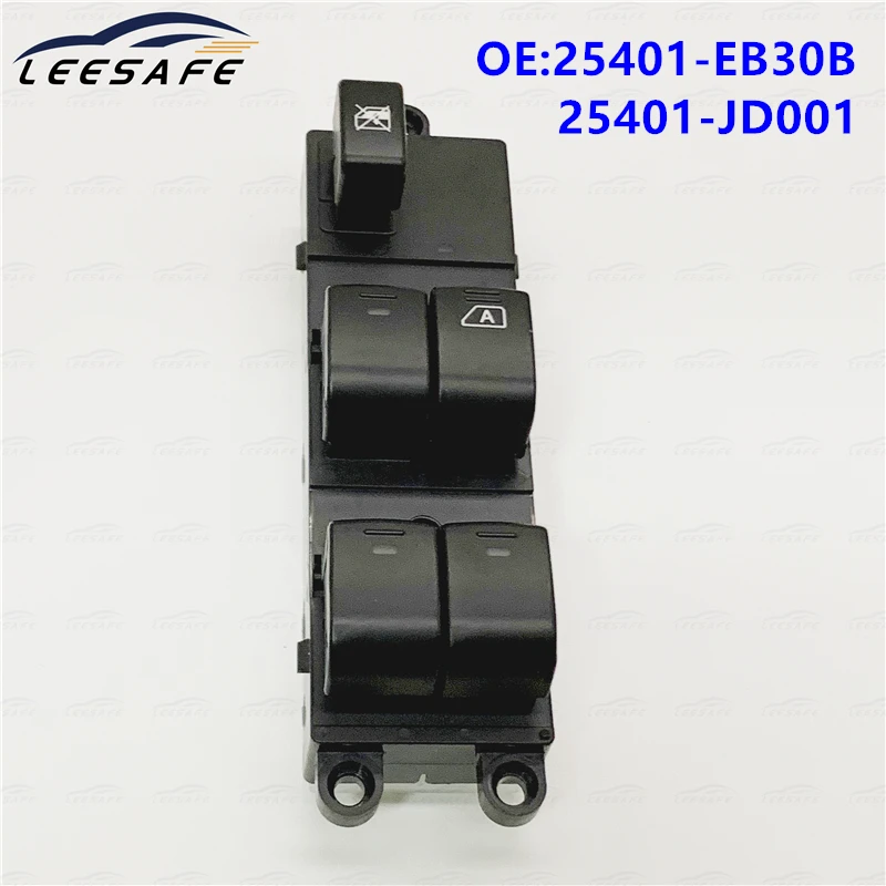 

Front Left and Right Electric Power Window Master Switch For Nissan Navara D40 Qashqai Pathfinder 04-16 25401-EB30B 25401-JD001