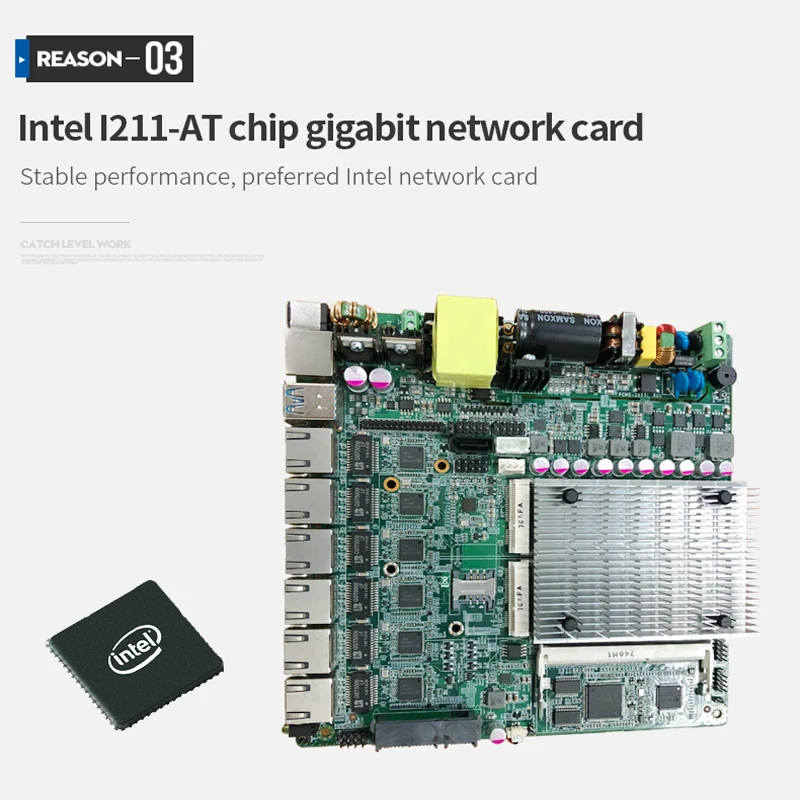 US $190.00 Free Shipping Fanless 6 Lan Mainboard 6 Gigabit Ethernet Network Security Firewall Service Mini Itx Motherboard