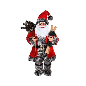 

Christmas Large Santa Claus Dolls Ornaments Standing Santa Figurine Doll Tree Pendant Christmas Home Decoration Kids Gift
