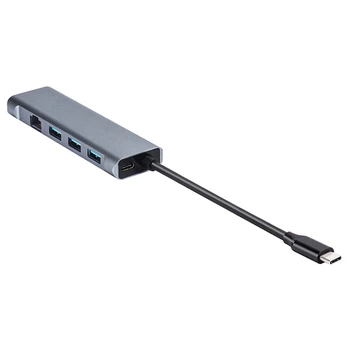 

USB C Hub USB Type C Adapter Docking Station with 4K HDMI PD Charge Gigabit Ethernet USB 3.0 Ports for