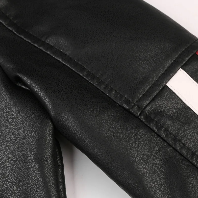 HENCHIRY/Новая мужская куртка из искусственной кожи, кожаное пальто, осенне-зимнее, зауженное мотоциклетное пальто из искусственной кожи, мужские кожаные куртки большого размера