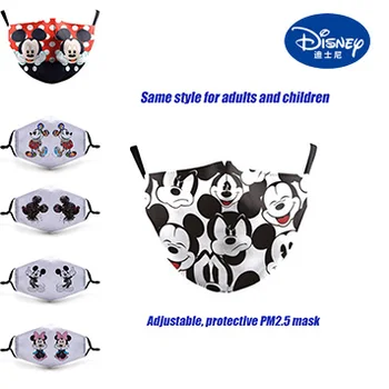 

New Disney Adjustable Mouth Mask Adult Face Mask PM2.5 Kid Masks Print Mouth Cap Autumn Winter Dust Mask Reusable Mouth Covering