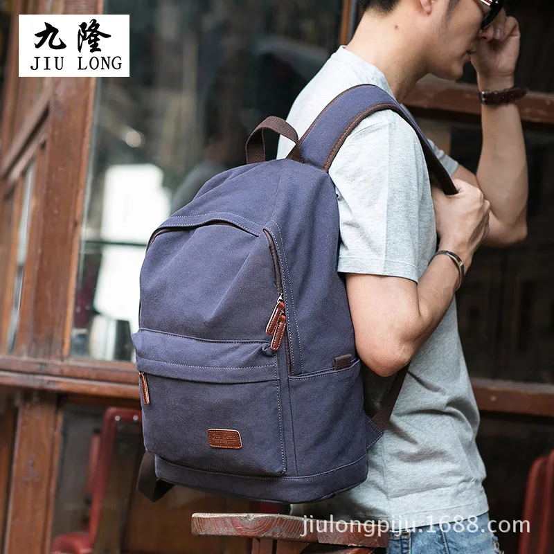 

Canvas Backpack 16 Ann Canvas Retro Backpack Large Capacity Wearable Canvas Men's Bag