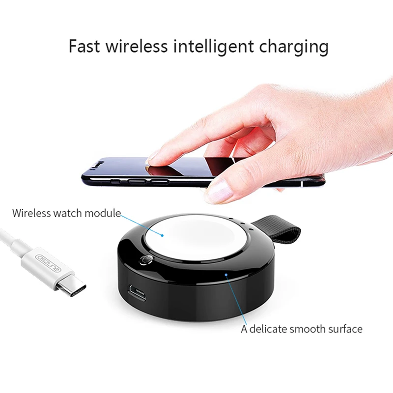 

Mini Desktop Charger For Apple Watch 38 42mm Desktop Qi Wireless Charger Pad Fast Wireless Phone Charger