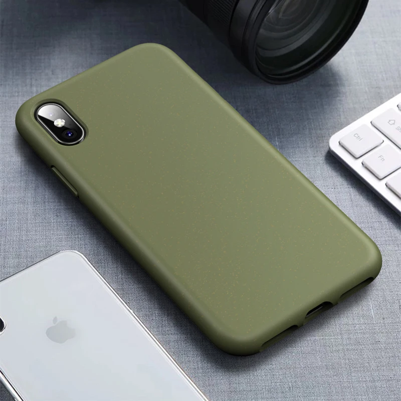 Чехол для iPhone 7 8 X XR чехол s iPhone 6 7 8 Plus Xs Max силиконовый тонкий матовый из ТПУ мягкий чехол для Apple iPhone 6S 7 8 XS XR - Цвет: Army Green