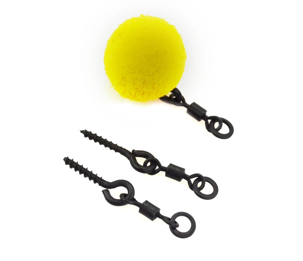 20 stücke Karpfen Angeln schwenkt Boilie Schraube mit Ring drehbar D-Rig Chod Rig Terminal Tackle – Detail 4