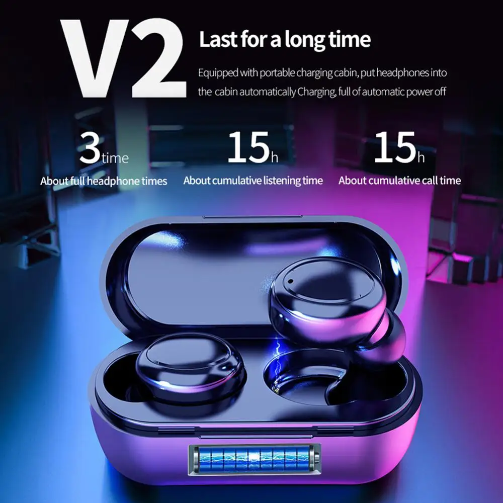 TWS Bluetooth 5 0 Earbuds Wireless Stereo Sports Headphones with Microphone Earpiece Bluetooth Sport Earbuds Headset