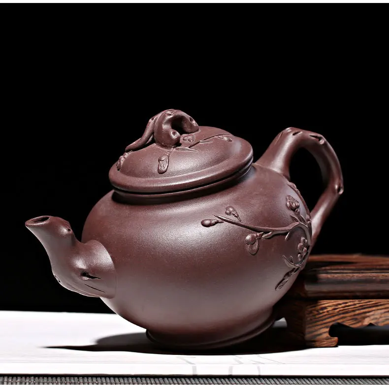 Yixing Clay Teapot Raw Ore Purple Clay Entirely Handmade System Primula Pot Sets Pitcher Tea Set Gift Box on Behalf of Manufactu