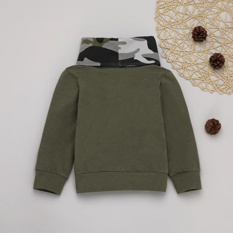 New Baby Boy Girls Clothing Set Children Kids Camouflage Long Sleeved Turtleneck Shirts and Pants Baby Infant Casual Suits#c