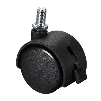 

uxcell 10pcs Furniture Swivel Caster Wheels 1.5 Inch Nylon M8 x 15mm Threaded Stem with Brake 33lb Capacity Each Wheel