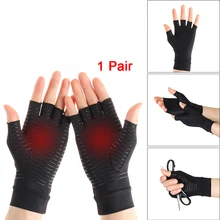 1 пара зима WarmerCompression медицинские анти-артрит медные терапевтические перчатки Захваты поддержка рук снимают ревматоидные боли перчатки