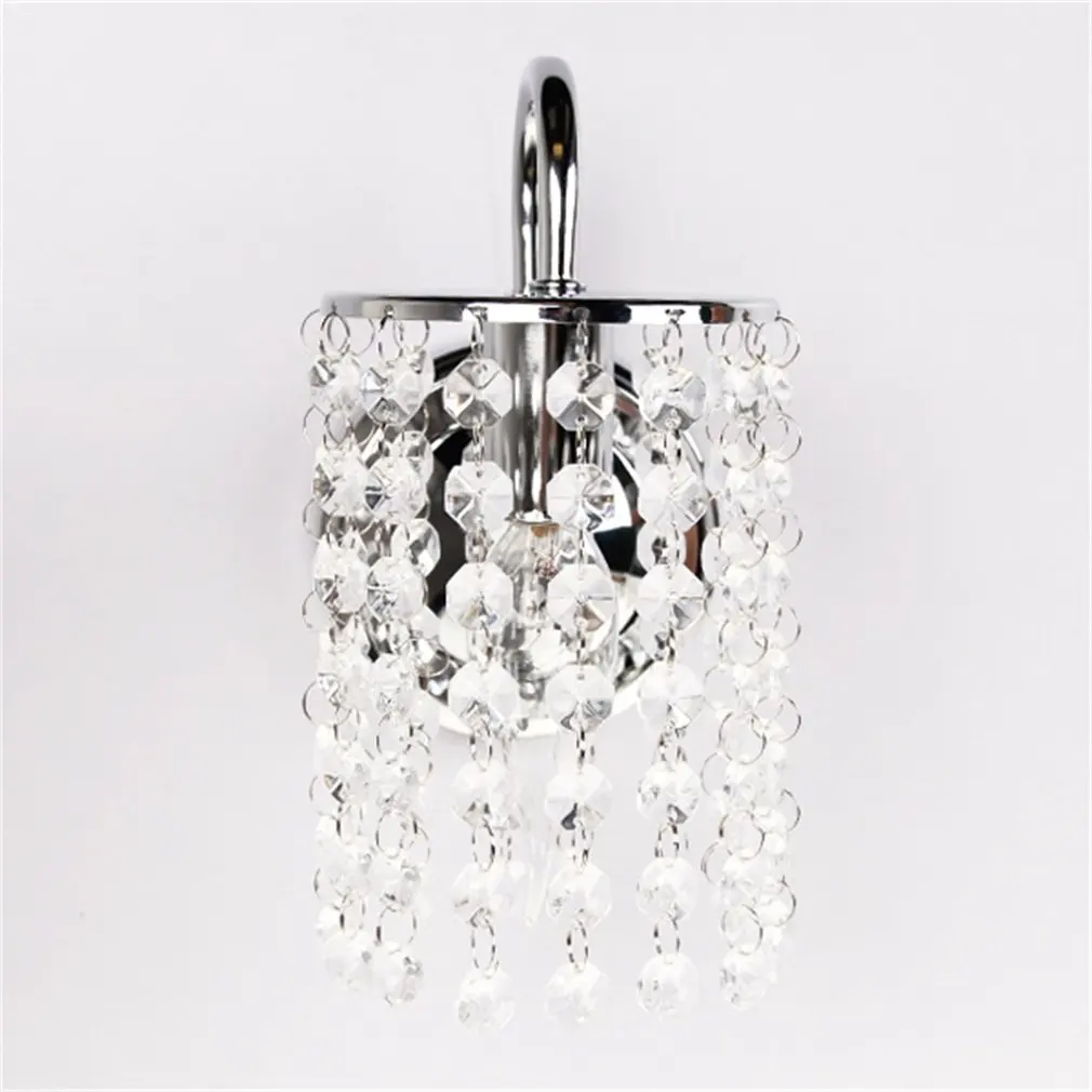 

Chrome Iron Crystal Droplets Wall Light Outdoor Decorative Light Modern Corridor Wall Sconce Durable Home Lamp